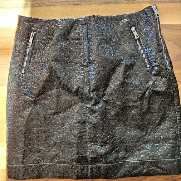 Noisy May Mini Skirt faux black patent leather - Picture 1 of 4